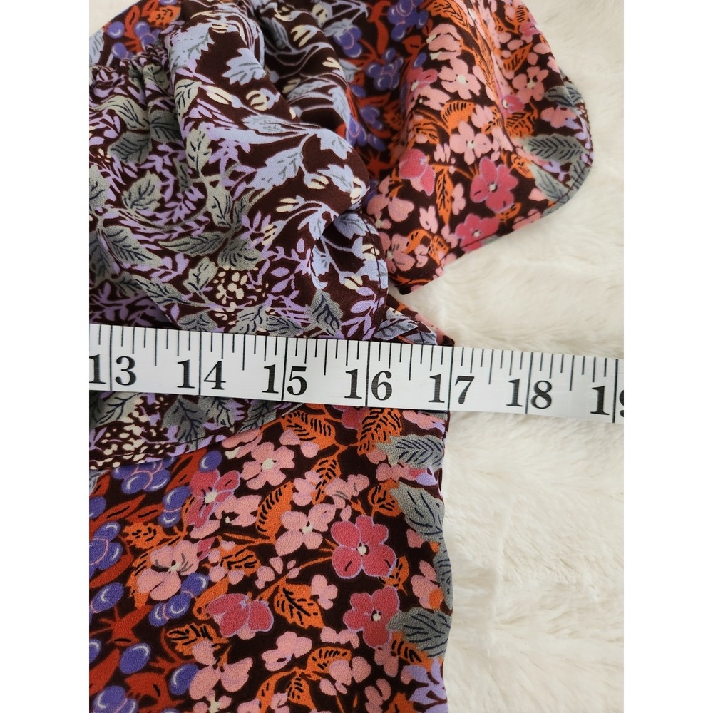 Anthropologie Maeve Ruffle Off Shoulder Floral‎ Blouse Multicolored Size X Small - Picture 6 of 7